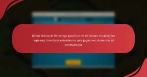 Bónus Diários de Recarrega para Pacotes de Gemas: Atualizações regulares, Incentivos consistentes para jogadores, Aumentos de envolvimento