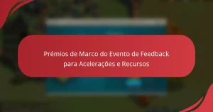Prémios de Marco do Evento de Feedback para Acelerações e Recursos