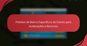 Prémios de Marco Específicos do Evento para Acelerações e Recursos
